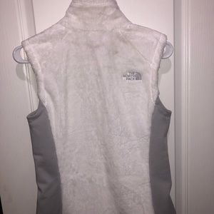 North face vest white soft touch